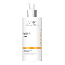 Apis Adeno-C Flash Glow - Energetyzujący krem do masażu twarzy z witaminą C i kwasem ferulowym - 300 ml