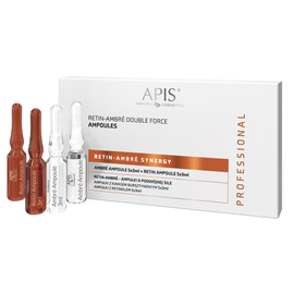 Apis Retin-Ambre Synergy - Ampułki o podwójnej sile: z kwasem bursztynowym i retinolem - 10 x 3 ml