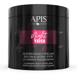 Apis Night Fever Oczyszczający peeling do ciała, dłoni i stóp z cukrem trzcinowym 700 g
