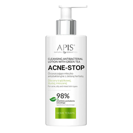 Oczyszczające mleczko antybakteryjne z zieloną herbatą Apis Acne-Stop Home Terapis 300 ml