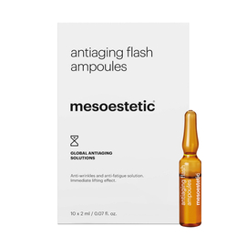 Mesoestetic Antiaging Flash Ampoules Ampułki liftingujące dla skóry ze zmarszczkami i oznakami zmęczenia (10 x 2 ml)