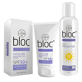 BLOC - Zestaw - krem + mgiełka SPF 50+