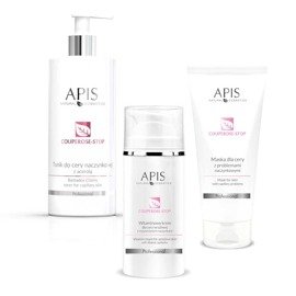 Zestaw Apis Couperose-Stop tonik, krem, maska do cery naczynkowej