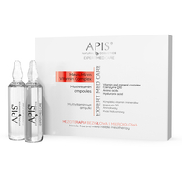 Apis Professional - Expert Med Care - Multiwitaminowe ampułki do mezoterapii bezigłowej i mikroigłowej - 5 x 10 ml