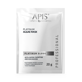 Apis Platinum Gloss - Platynowa maska algowa z tripeptydem miedziowym i niacynamidem - SASZETKA - 20g