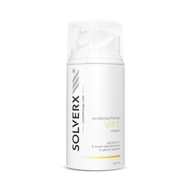 SOLVERX Acid & Clay Therapy - maska VIT C - witamina C, kwas laktobionowy i glinka beżowa - 100 ml