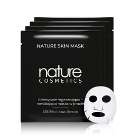 Nature Cosmetics - Nature Skin Mask - Zestaw 4 masek w płacie ze śluzem ślimaka - 4 szt.