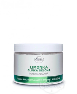 Jadwiga Limonka i Glinka Zielona Maska algowa do cery trądzikowej, tłustej, mieszanej 500 ml