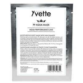 Yvette PP Aqua Mask - Nawilżająca maska w płacie z niacynamidem - 1 szt.